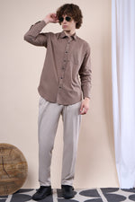 Charcoal regular fit oxford shirt