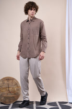 Charcoal regular fit oxford shirt