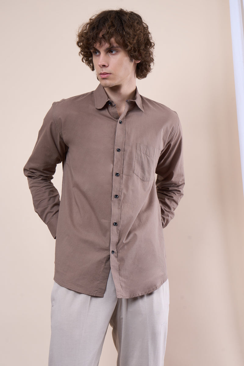 Charcoal regular fit oxford shirt