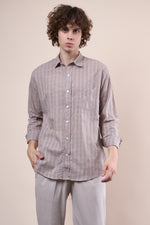 Gray regular fit oxford shirt