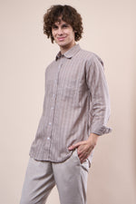 Gray regular fit oxford shirt