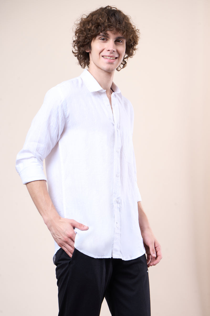 White regular fit oxford shirt