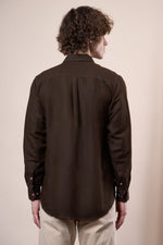 Brown regular fit oxford shirt